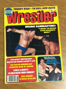 CUBIERTA DE SUPERESTRELLA ENMASCARADA DE LA REVISTA THE WRESTLER JUNIO 1981 BRUNO VS HANSEN PIPER VS ENMASCARADA - Imagen 1 de 13