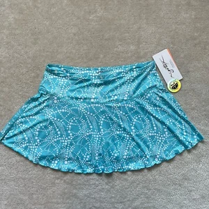 Womens X By Gottex Golf Tennis Skort Size XL Blue Aqua Drop Scallop Hem NWT - Picture 1 of 9