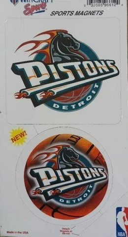 Detroit Pistons Set of 2 Magnets Cover