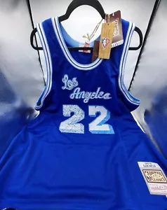 Men 3XL Mitchell & Ness Elgin Baylor Los Angeles Lakers DIAMOND Stitched Jersey - Picture 1 of 24