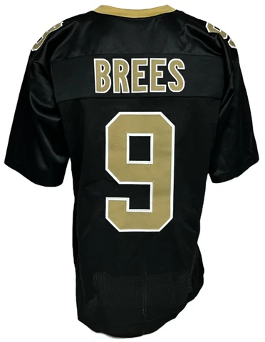 DREW BREES UNSIGNED CUSTOM BLACK JERSEY XL Cover
