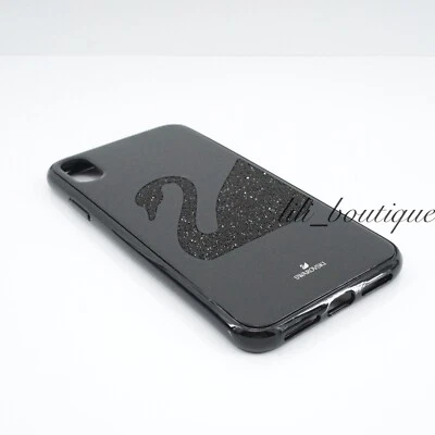 Swarovski 5474752 Swan Fabric Crystal Smartphone Case Cover iPhone XS MAX Black - Image 1 of 4