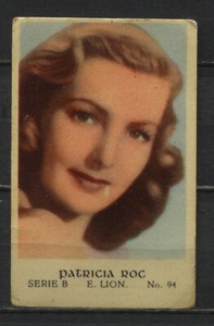 Patricia Roc Vintage Movie Film Star Trading Card No. B94