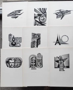 ex libris exlibris Kalaschnikow alles signiert Lot 13 im Folder - Bild 1 von 5