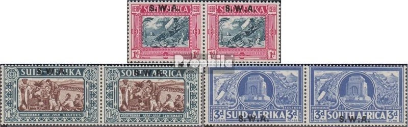 Stamps Namibia - Southwest 1938 Mi 198-205 horizontal Couples (complete issue) w - Image 1 of 1