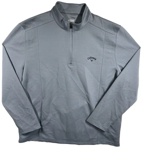 Callaway Langarm 1/4 Reißverschluss Pullover Herren XLarge grau Athleisure Golf - Bild 1 von 8