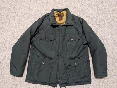 vintage EDDIE BAUER green GOOSE DOWN puffer coat XL parka jacket - Image 1 of 4