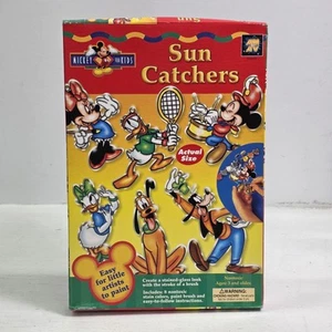 Vintage Disney Mickey Mouse Sonnenfänger DIY Buntglasoptik Kinder bemalen Deko - Bild 1 von 4