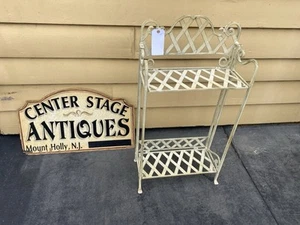 66414 Quality Iron Fold Up Bookcase  Curio Plant Shelf - Picture 1 of 9