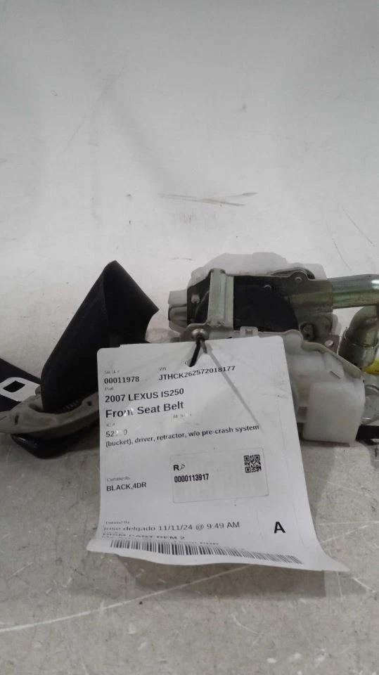 Seat Belt Front Bucket Driver Retractor Fits 06-08 LEXUS IS250 365988 - Изображение 1 из 3