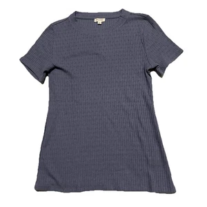 Camiseta Pilcro Texturizada Costilla Capas Azul Gris Color Talla M - Imagen 1 de 7