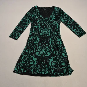 INC International Dress Womens Medium A Line Knee Length Scoop Neck Whimsigoth - Picture 1 of 8