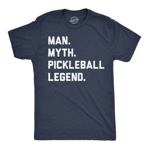 Mens Man Myth Pickleball Legend T Shirt Funny Legendary Pickle Ball Player Tee - Picture 1 of 7