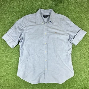 Polo Ralph Lauren Herren Large Classic Fit Blau Button Down Kurzarm Pony - Bild 1 von 5