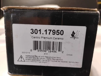 Juego de pastillas de freno de disco de cerámica 2015-2017 Mercedes-Benz C300 C400 Centric 301.17950 Foto 1 de 4