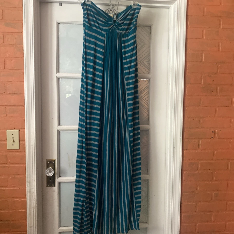 MAXI/VESTIDO DE SOL MUJER ELLA MOSS RAYAS TALLA GRANDE Verde Foto 1 de 4