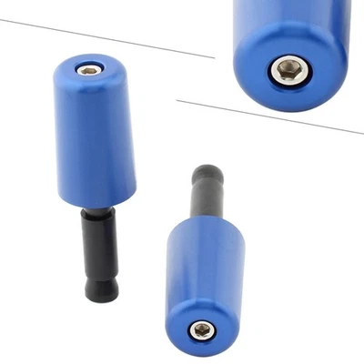 Blue Universal Motorcycle 2in/50.8mm Handlebar Hand Grips Handle Bar End Cap - Image 1 of 4