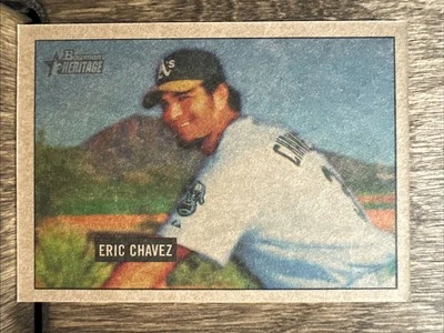 2005 Bowman Heritage Eric Chavez #314 Mahogany Oakland Athletics - Image 1 of 4