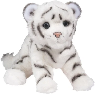 Silky 14" White Tiger Cub Douglas Plush Stuffed Animal Wild Cat Cuddle Bengal - Image 1 of 3