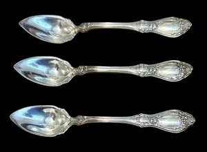 1847 Rogers Bros-5 3/4" Sharon Silverplate Fruit Spoon Lot Of 3 - Picture 1 of 4