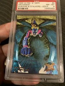 1995 ULTRA XMEN #9 Archeangel Hunters & STALKERS GOLD Chase PSA 8 POP 3 w 4 hi - Picture 1 of 2