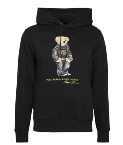Polo Ralph Lauren Felpa Uomo Nera Con Cappuccio Nera Lunar New Year Polo Bear Ho - Imagen 1 de 7