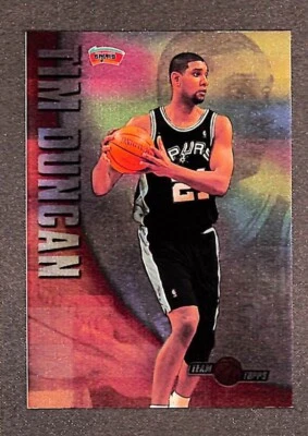 2001-02 Toops #TT2 Tim Duncan  Team Topps Refractor - San Antonio Spurs HOF - Image 1 of 3