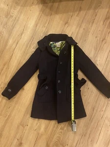 Elevenses Anthropologie Shawl Collar Coat Turn up Sleeves Size 2 - Picture 1 of 8