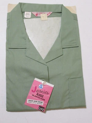 Blusa Top Rockabilly 40 Vintage Años 50 Jeanies by Blue Bell Verde Sin Mangas Nueva con Etiquetas Foto 1 de 4