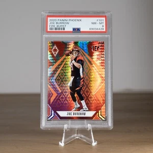 Cincinatti Bengals Joe Burrow 2020 Rookie Fire Burst PSA Graded Panini NFL Card - Picture 1 of 2