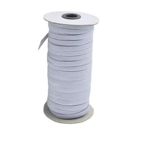 93 Yards Briaded Elastic Band 1/4 inch with Free TapeWhite Heavy Stretch High... - Picture 1 of 2