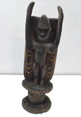 Papua New Guinea  Carved Wood Orators Stool Iatmul - Image 1 of 4
