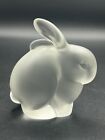 Vintage Fenton Clear Frosted Glass Bunny Rabbit Figurine