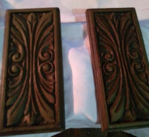 Set Of Two Salvaged Decorative Furniture Accents, 4-3/4" × 2-1/4"  - Picture 1 of 7