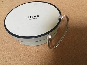 Genuine  Links Of London Sterling Silver Bangle Bracelet - Picture 1 of 4