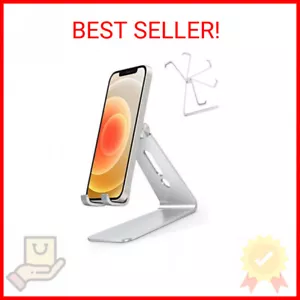 Adjustable Cell Phone Stand, OMOTON Aluminum Desktop Cellphone Stand with Anti-S - Picture 1 of 2
