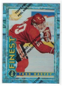 1994-95 FINEST REFRACTOR ROOKIE RC TODD HARVEY #160 SWEET! STARS