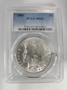 1888 Morgan Silver Dollar PCGS MS-63 - Picture 1 of 2