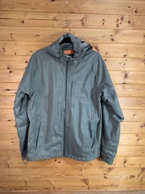 Merrell Opti-Shell Hooded Wind Breaker Jacket Coat - Large - Olive Green Plaid - Image 1 of 4