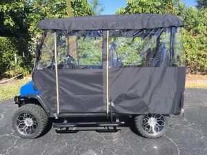 BLACK ENCLOSURE EVOLUTION RANGER MAVERICK D5 4 PASSENGER SEAT GOLF CART COVER - Bild 1 von 8