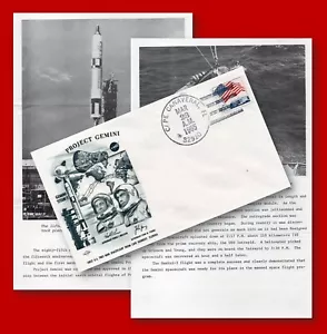 GEMINI 3 Launch day GRISSOM YOUNG Cape Canaveral Space cover + leaflet RARE !!! - Photo 1/1