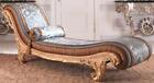Liege Art déco braune Komfort Luxus Liegen Relax Chaiselongue Italienische Möbel
