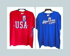 2 New Women's 2XL T-Shirts Red USA and Blue American Mama Patriotic 4th of July - Picture 1 of 1