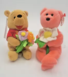 Ty 2003 Dearly und 1999 Disney Winnie Puuh Vintage Muttertag Motto Mützen. - Bild 1 von 8