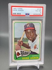 1965 Topps #170 HANK AARON Milwaukee Braves VG-EX PSA 4