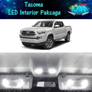 9x White LED Lights Interior Package Kit for 2016 - 2021 2022 2023 Toyota Tacoma - Picture 1 of 11