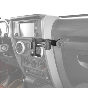Fit 07-10 Jeep Wrangler JK Multi-Function Drink Cup Holder Phone Mount Bracket - Picture 1 of 13