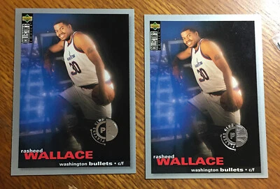 Two1995-96 Collectors Choice Players Club  #239 Rasheed Wallace Rookie - Image 1 of 4