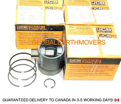 JCB BACKHOE GENUINE JCB PISTON KIT STD. TURBO 4 PC (PART# 320/09211 A 320/09249) - Image 1 of 4