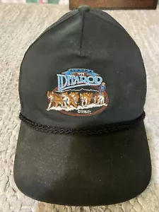 Vintage Alaska 1998 IDITAROD Aufnäher schwarz Sun Trucker Mütze Kugelkappe Zopf IAAC - Bild 1 von 9
